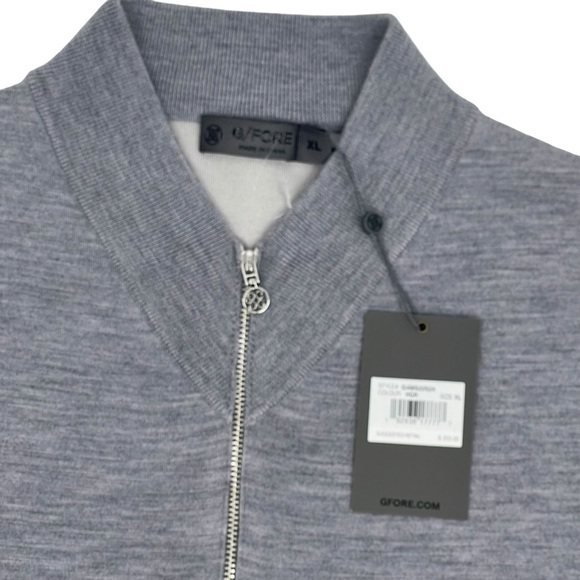 G4 G/Fore Mens Size XL Merino Wool blend Golf Pullover Sweater gray New - Picture 3 of 11